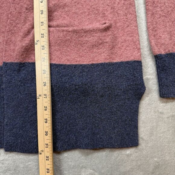 Madewell Kent Cardigan Women's Large Multicolor Striped Wool Blend - Picture 4 of 8